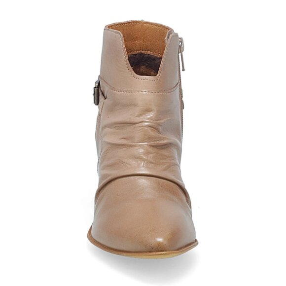 NEW MIZ MOOZ Made In Portugal Leather Joella Booties in beige for women 825 6m3 - Picture 3 of 9
